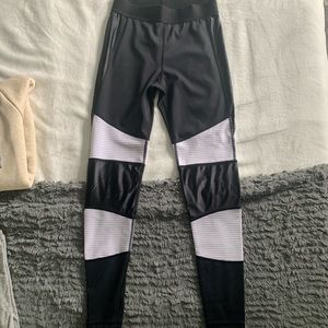 Alala black and white color block leggings
